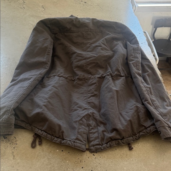 Divided Gray Hooded Jacket with Faux Fur Trim - Picture 5 of 5